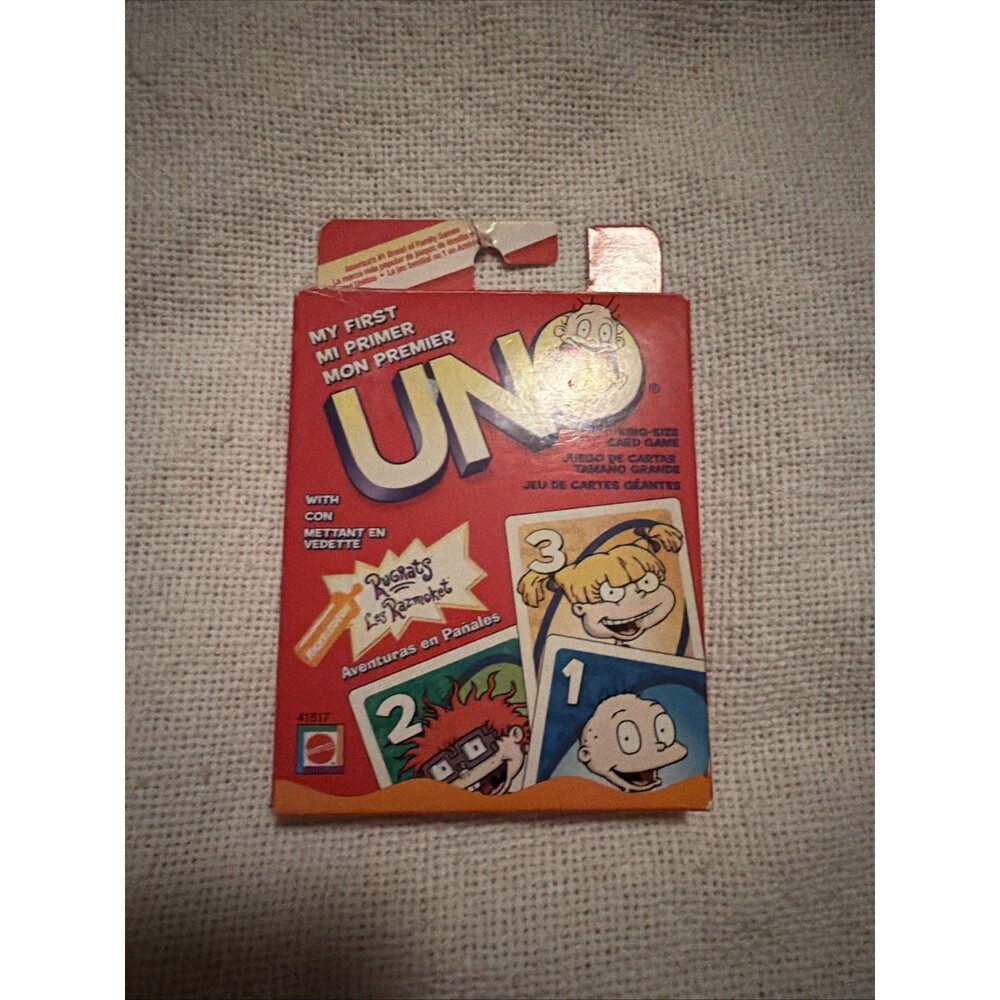 My First UNO Nickelodeon Rugrats Card Game 2003 Vintage King Size Cards